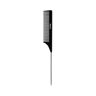 Расческа парикмахерская с металлическим хвостиком 231*27 мм "Carbon fiber" KAPOUS